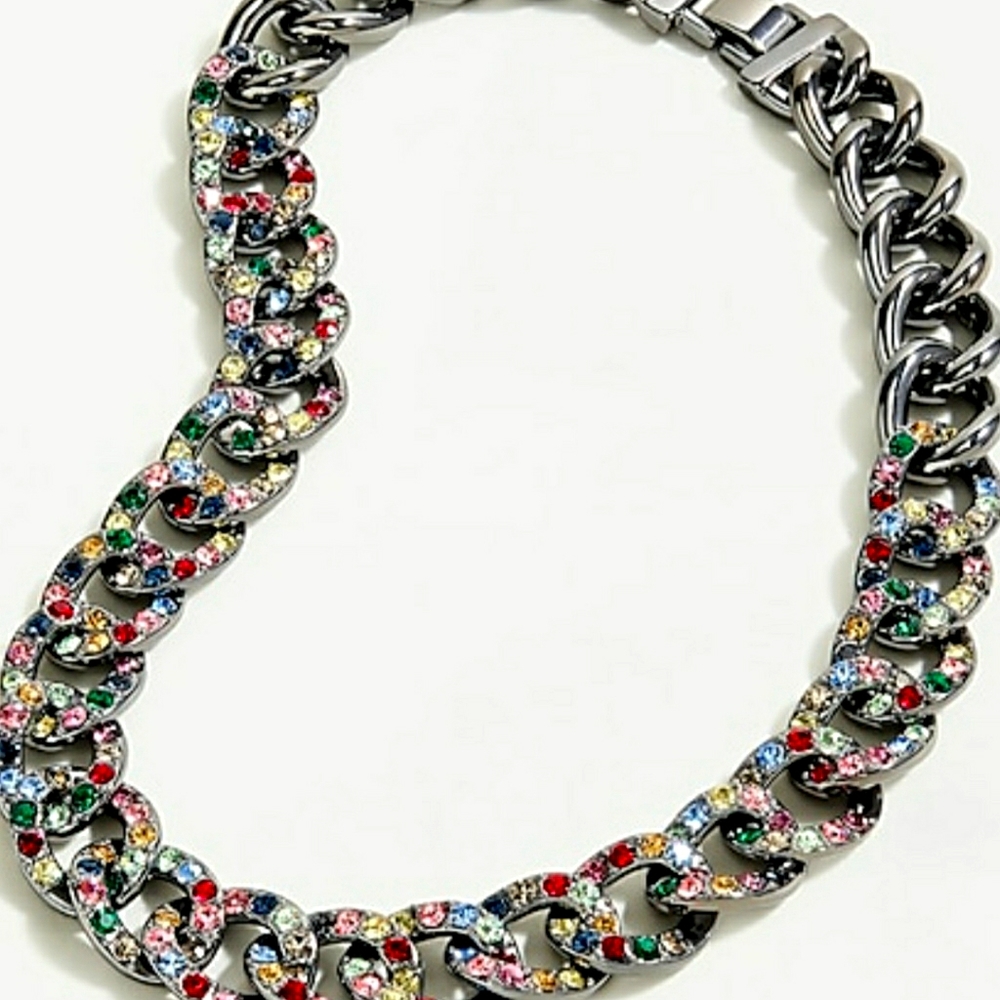 J.Crew Pave Chain Necklace
